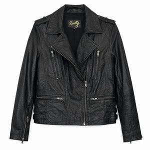 Scully Women's Black Leather Biker Jacket